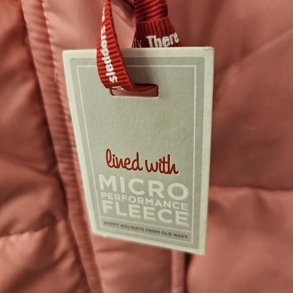 NWT - Down & Waterfowl Filled Old Navy Pink Vest - Size XXL - Microfleece - Picture 6 of 9